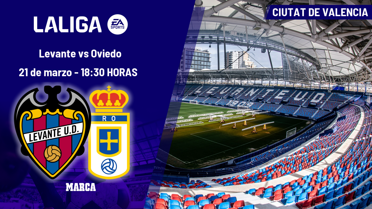 Levante - Oviedo: horario, dónde ver hoy en TV y canal del partido de LaLiga EA Sports hoy