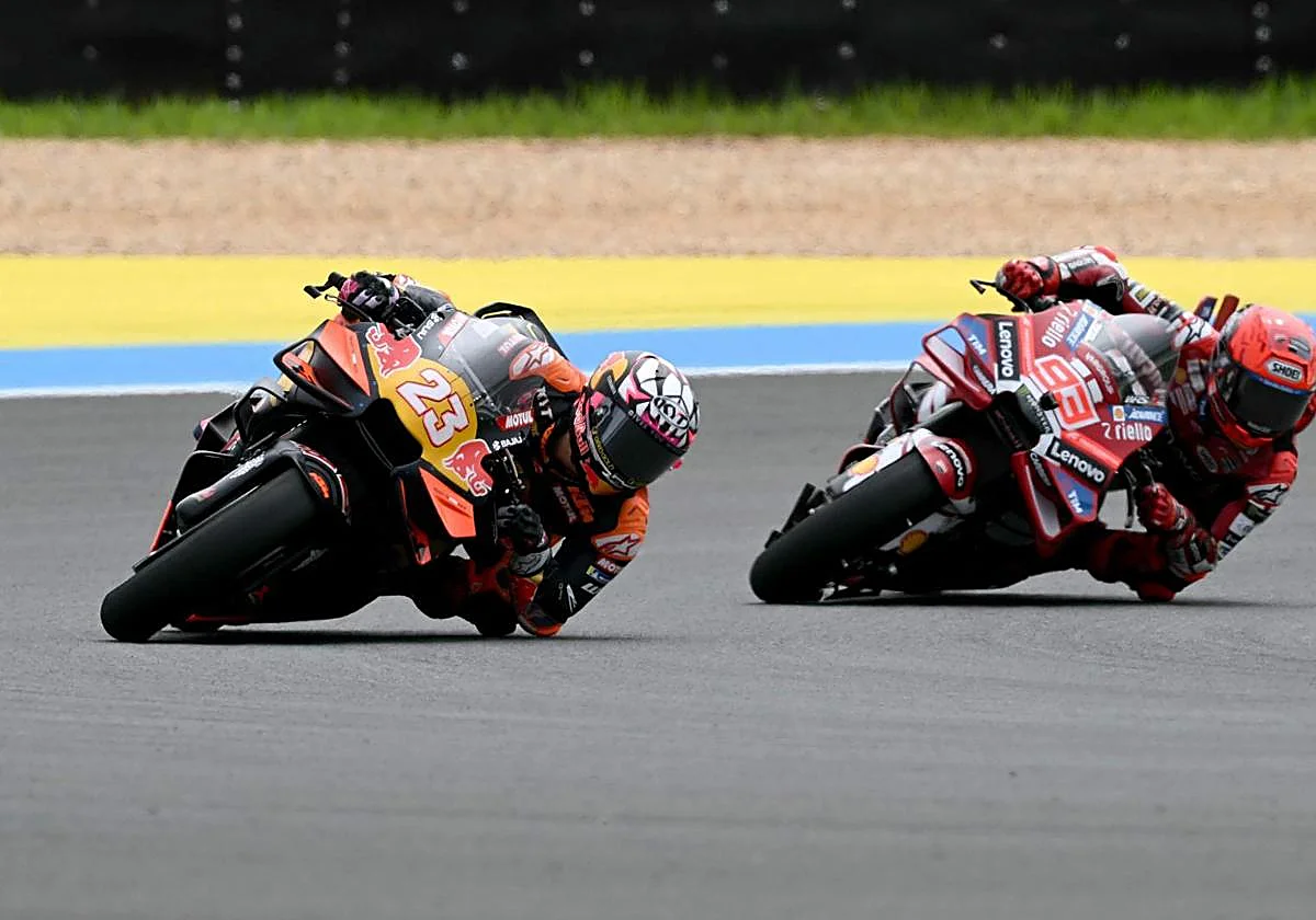 Pole de Di Giannantonio en Brasil con Márquez en primera fila pese una caída