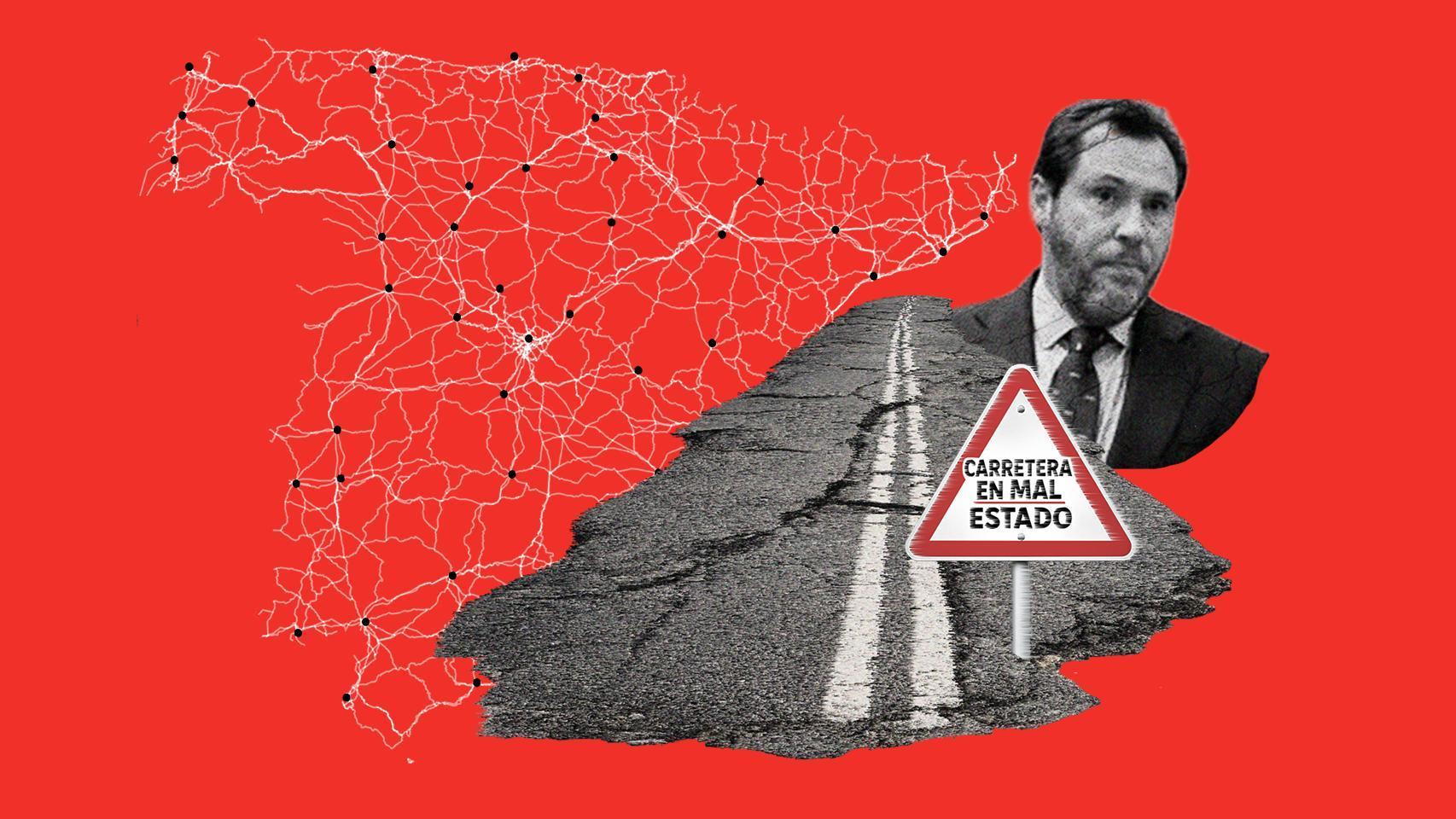 Los ingenieros alertan de que el estado actual de las carreteras causa 1.000 accidentes: "El 52% de la red tiene deterioros graves"