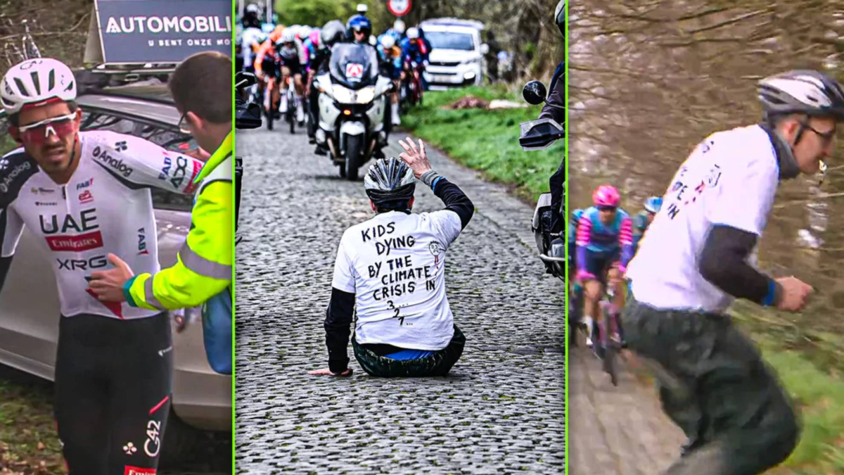 Caos en la Ronde Van Brugge: ¡un activista climático tira a Molano y la organización presenta una denuncia!