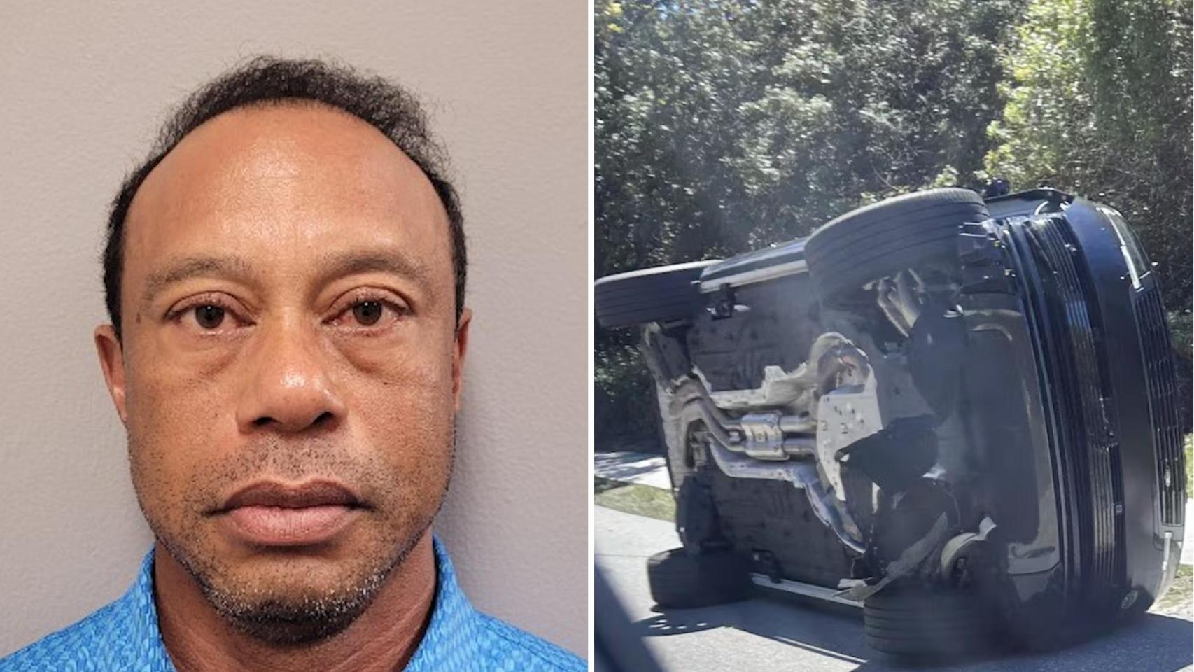 Tiger Woods sale del calabozo bajo fianza tras el accidente sufrido con su coche y no someterse a la prueba de orina