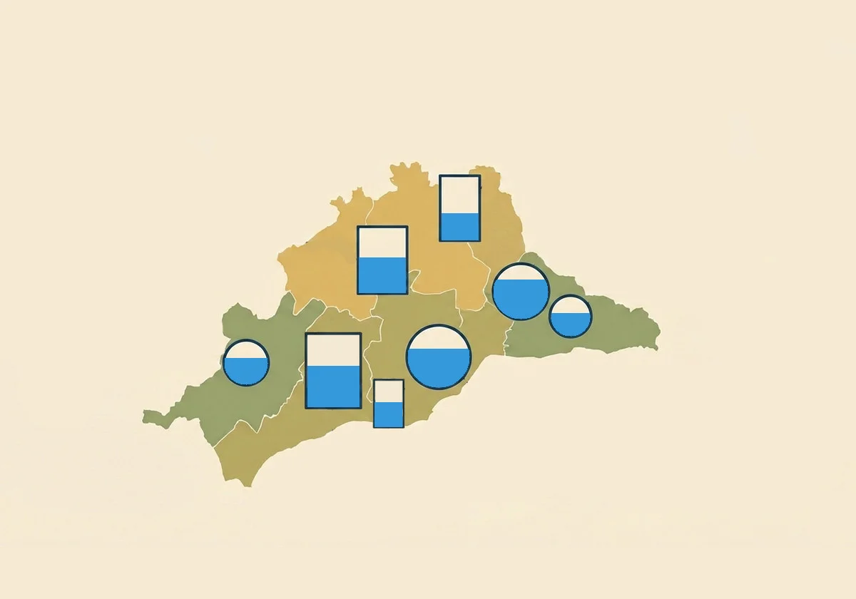 Estado de los embalses de Málaga el lunes, 30 de marzo de 2026