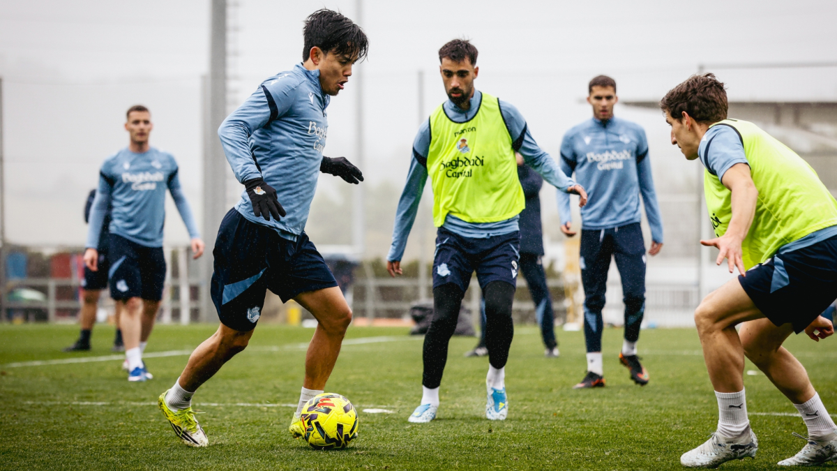 Kubo continúa sumando entrenamientos y Gorrotxategi perdiéndoselos