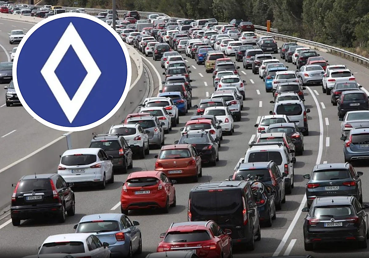 La nueva señal de la DGT con un rombo blanco que ya se puede ver en las carreteras de España: significado y multa por no cumplirla