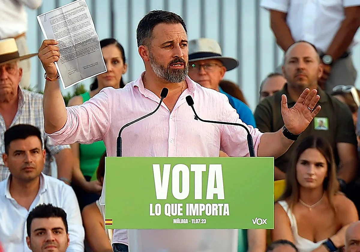 Santiago Abascal presentará en Málaga las listas de Vox a las elecciones andaluzas