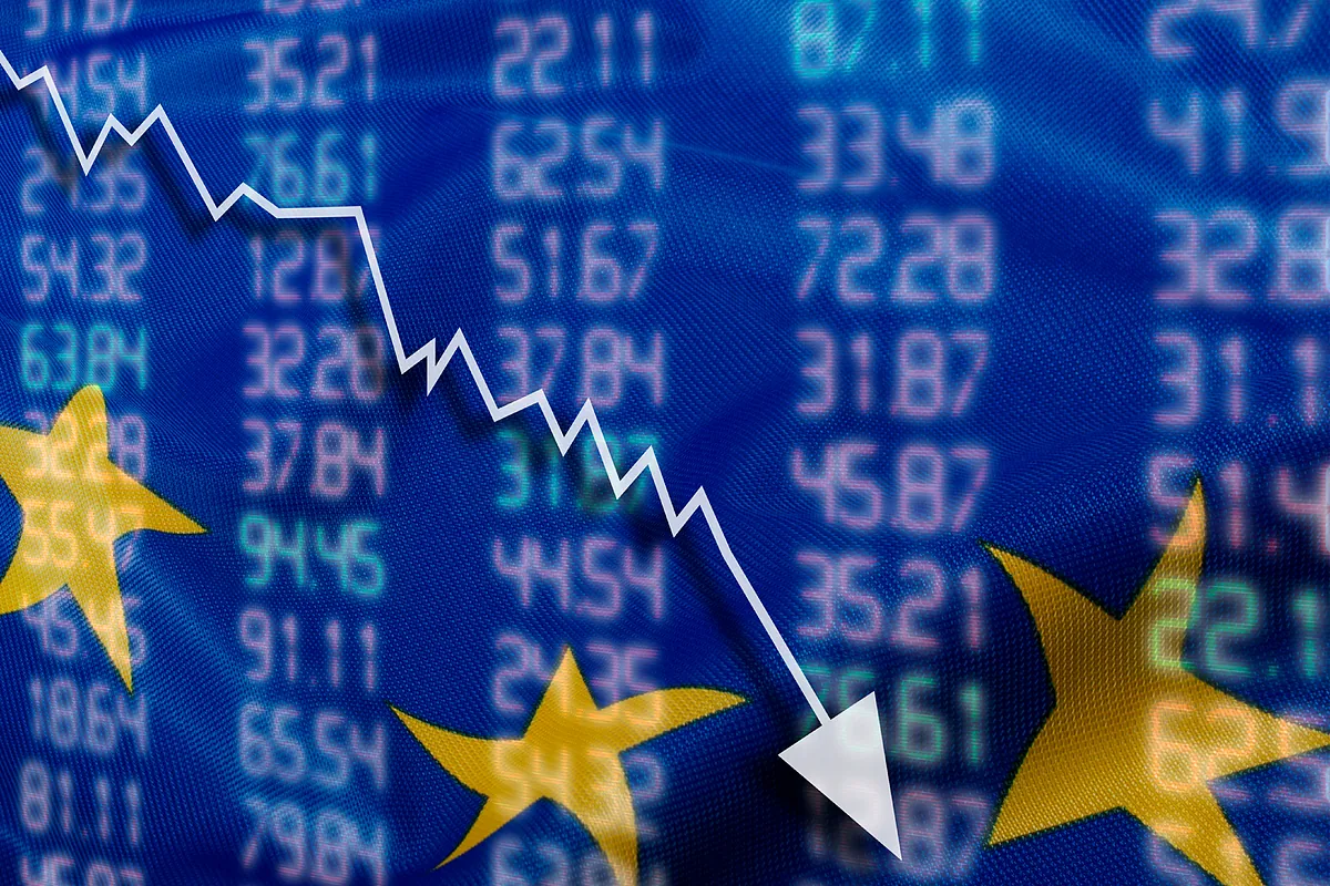 Frenazo de la economía de la eurozona en marzo, amenazada por la estanflación