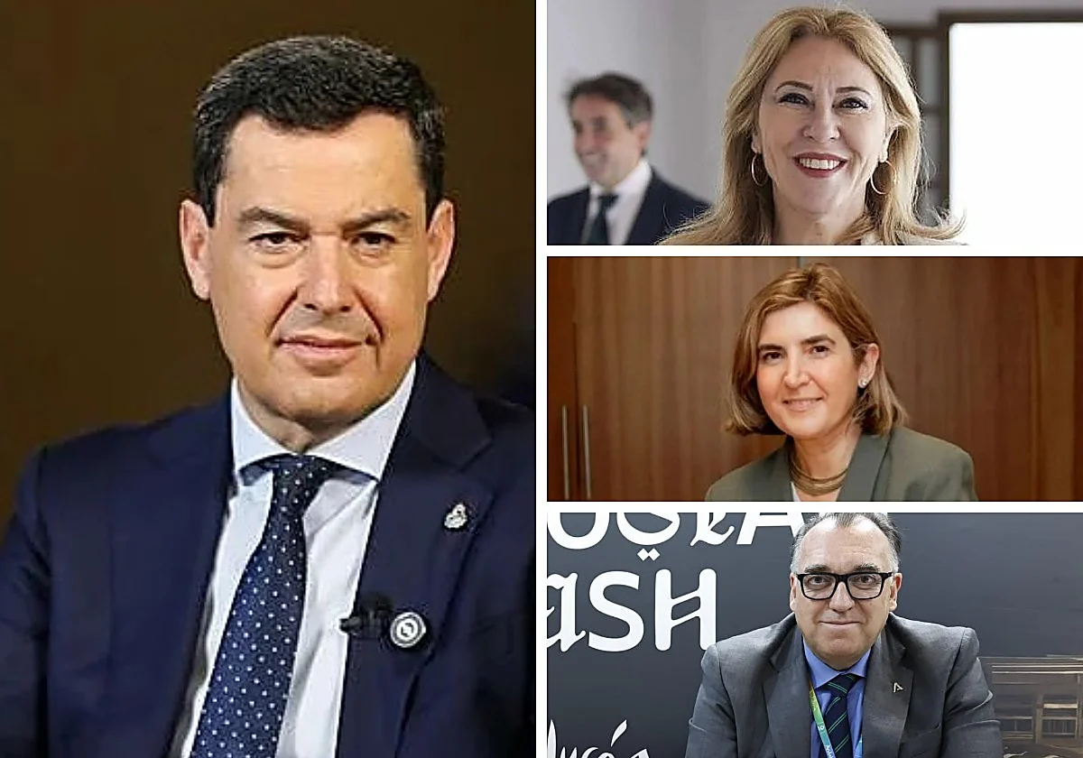Los consejeros Carolina España, Rocío Blanco y Arturo Bernal arropan a Moreno en los primeros puestos de la lista del PP de Málaga