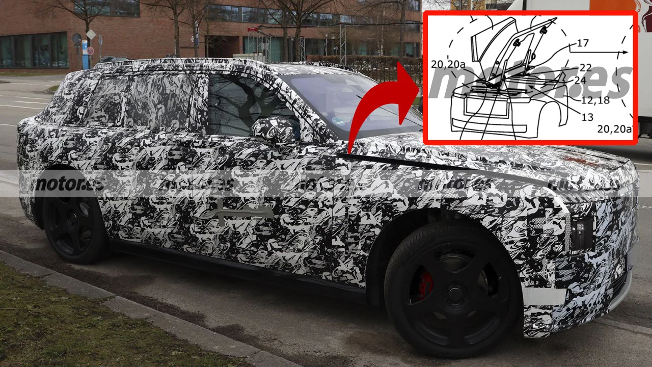 El capó dividido del nuevo Rolls-Royce eléctrico ya no es un secreto… y está patentado