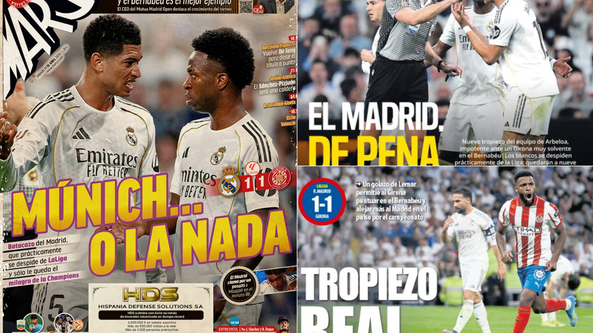 Dura portada en Barcelona contra el Madrid: "De pena"