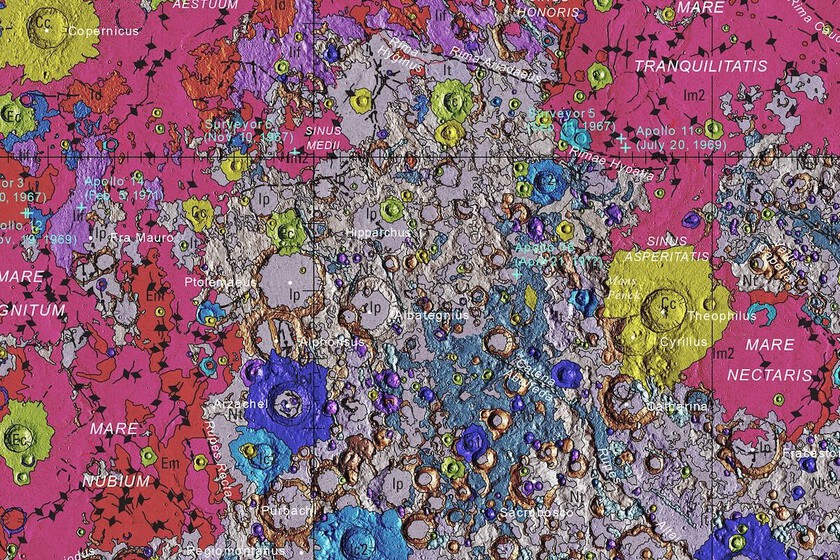 La luna, como nunca la habíamos visto: el mapa geológico más completo desvela miles de millones de años de impactos y volcanismo
