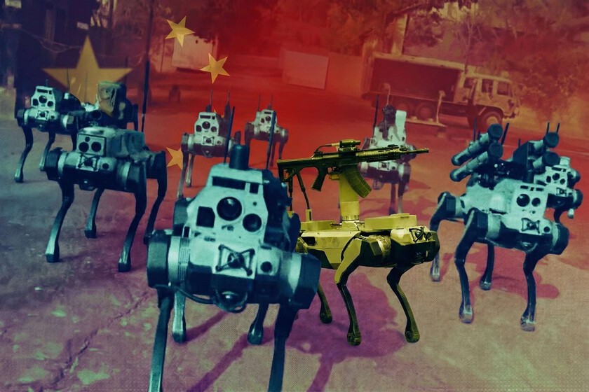 El Ejército chino tiene una nueva unidad: la "manada de lobos" robots con toda clase de armamento autónomo