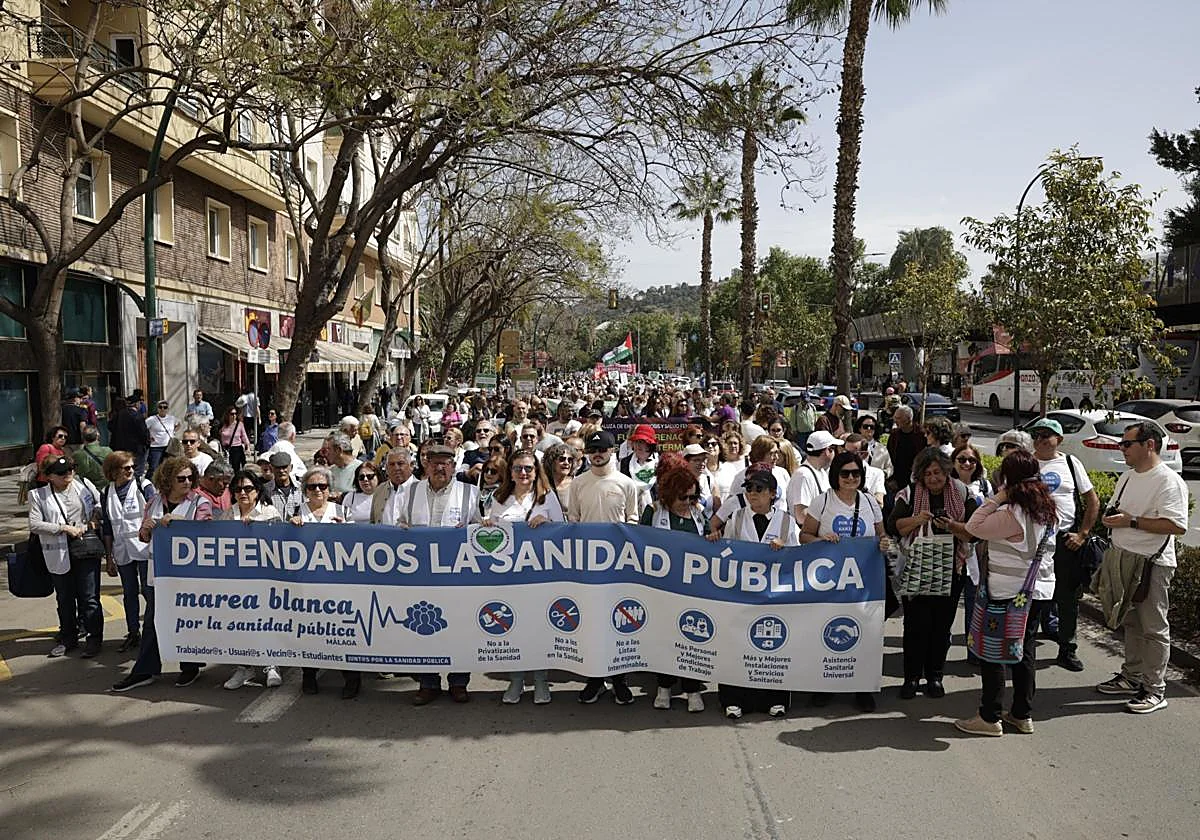 Manifestación en Málaga por la sanidad pública