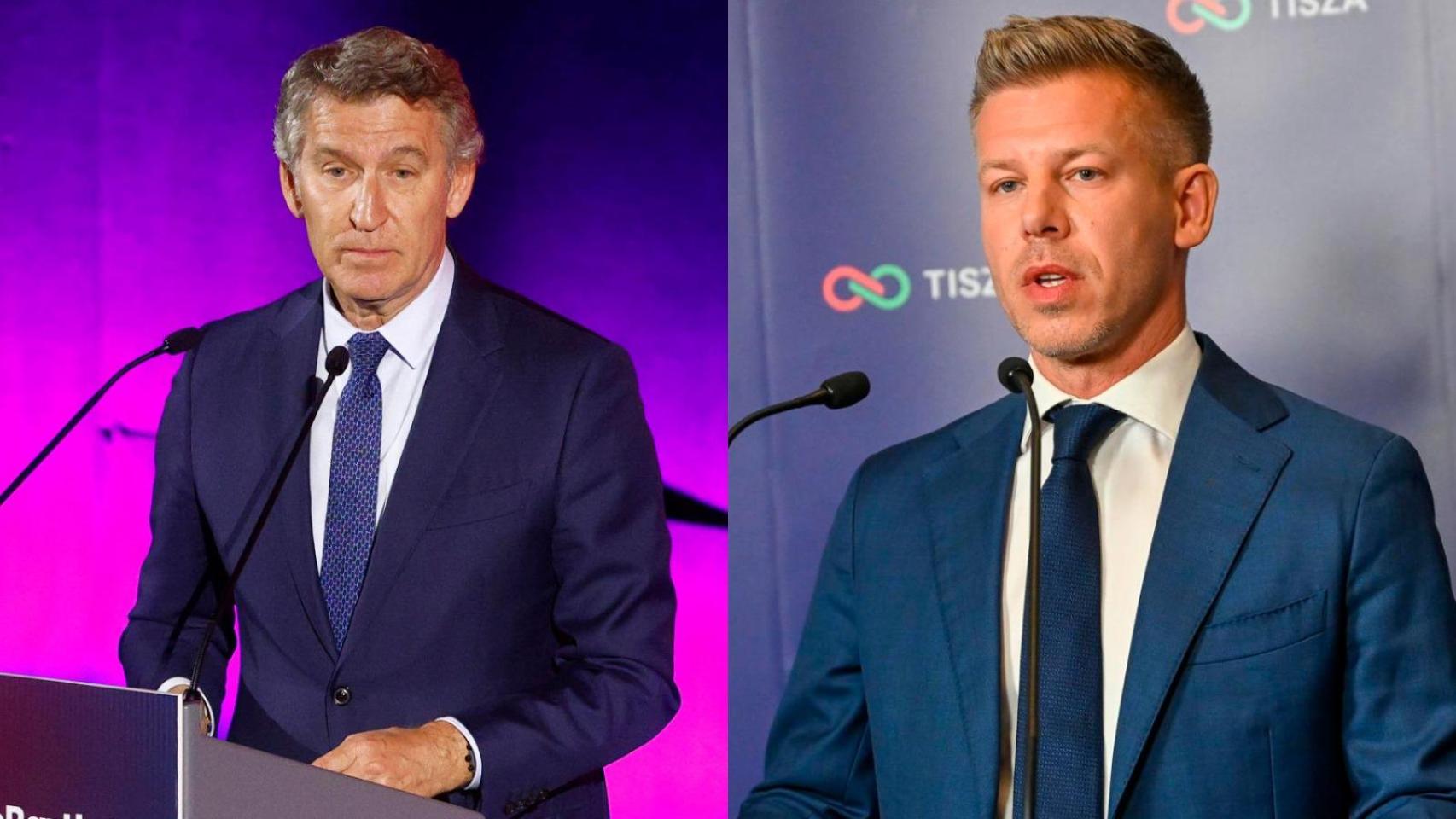 Euforia de Feijóo por el impulso para el PP europeo y decepción de Abascal por la derrota de su aliado Orbán en Hungría