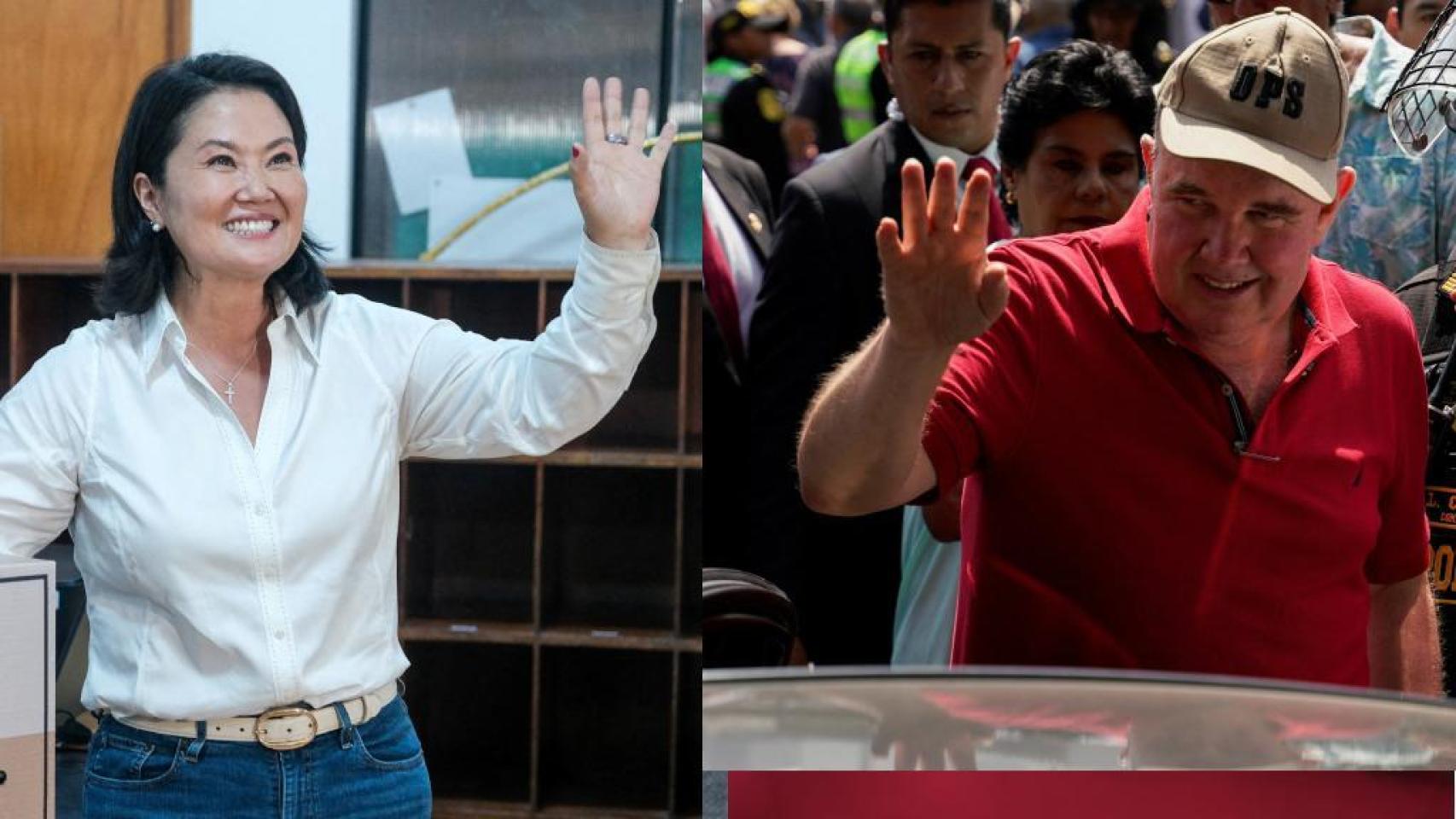 La derechista Keiko Fujimori y el ultraderechista López Aliaga disputarán la segunda vuelta de las elecciones en Perú