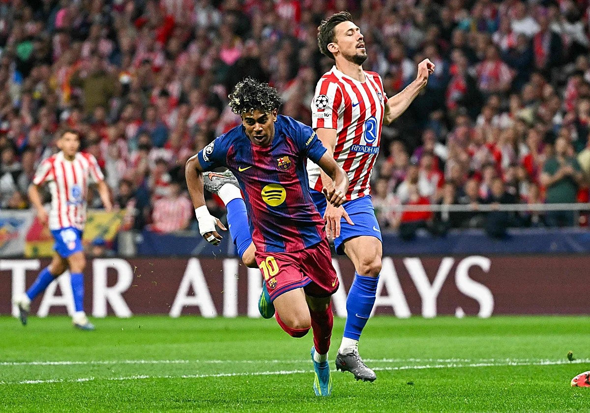Lamine Yamal adelanta al Barça tras un error de Lenglet