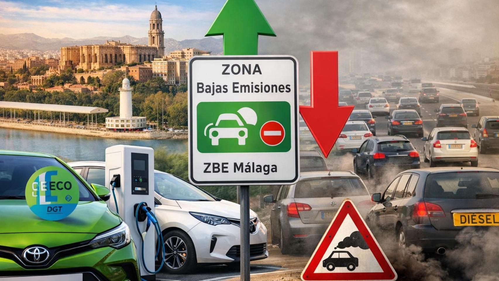 El 'sorpasso' híbrido en Málaga: los coches ECO se multiplican por seis mientras el diésel se hunde