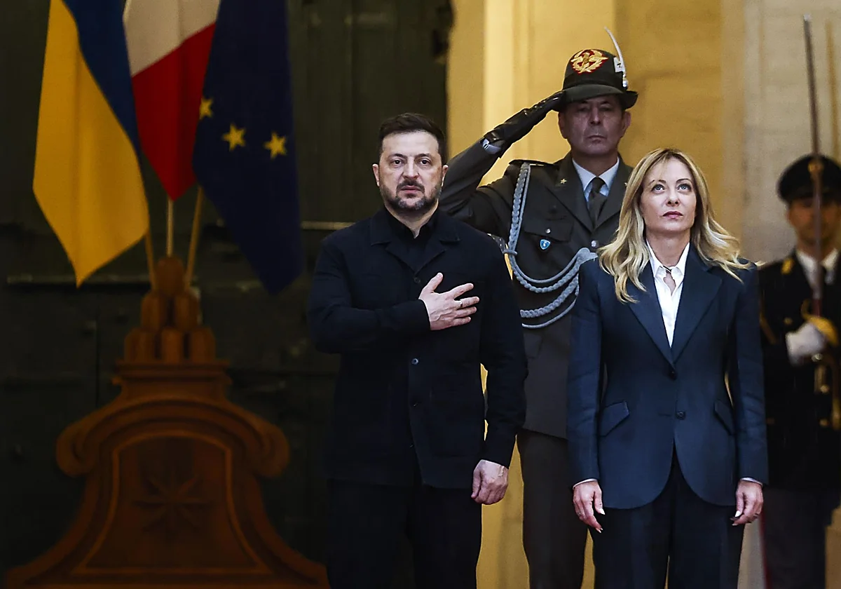 Meloni renueva el apoyo a Zelenski y le pide fabricar drones de manera conjunta