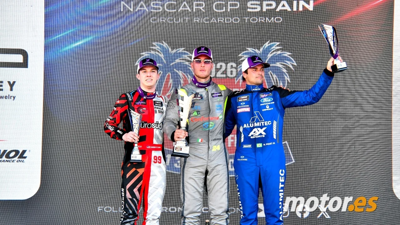 Nascar Euro Series Valencia 2026: Ercoli y Ghirelli ganan, podio de Piquet Jr.