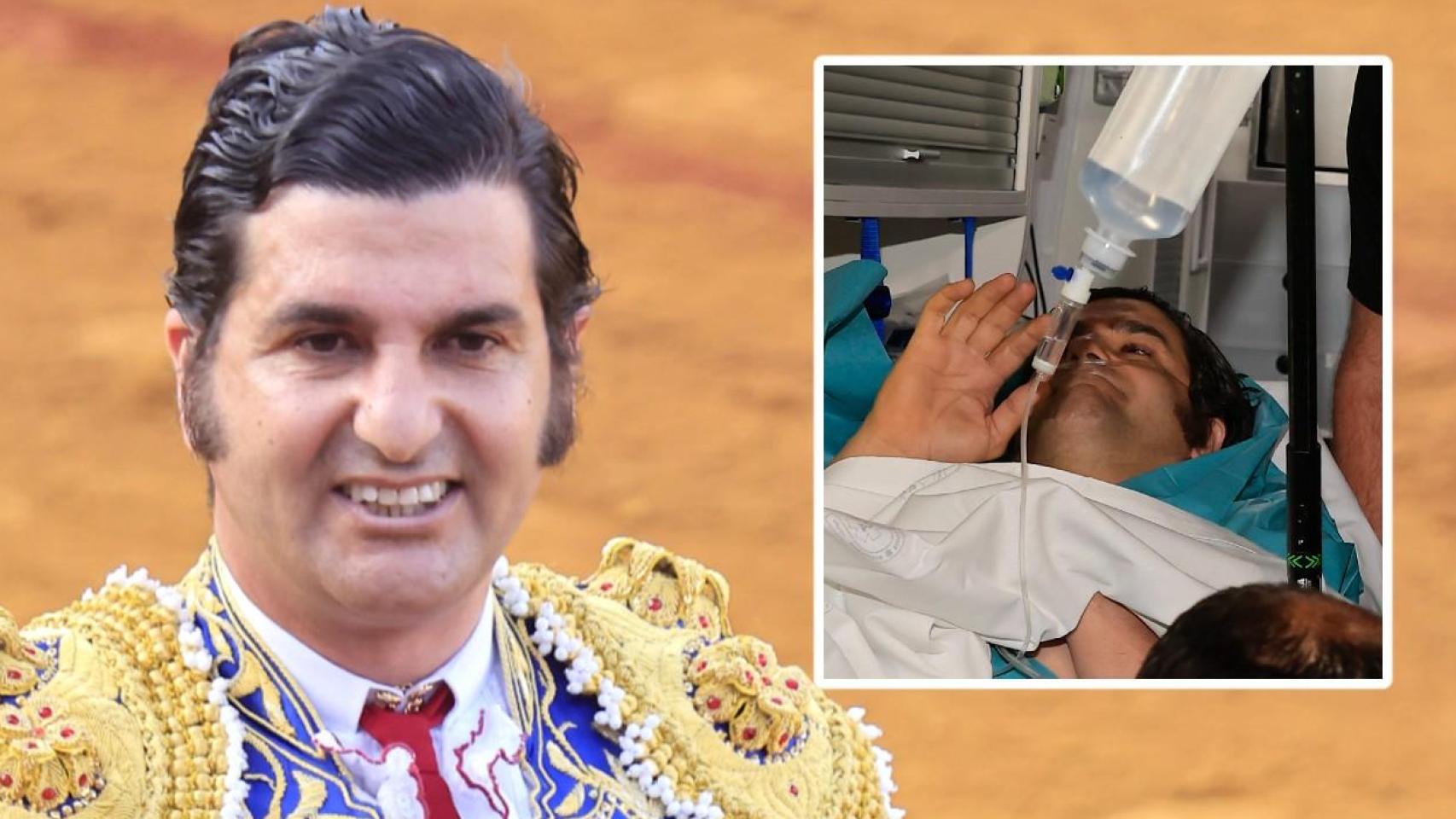 La impactante fotografía de Morante de la Puebla, en camilla y con oxígeno, tras su grave cogida en La Maestranza