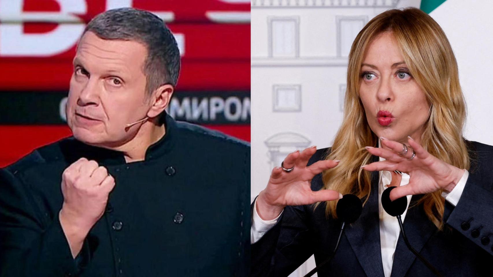 Un presentador de la televisión rusa genera un incidente diplomático al llamar a Meloni "vergüenza de la raza humana"