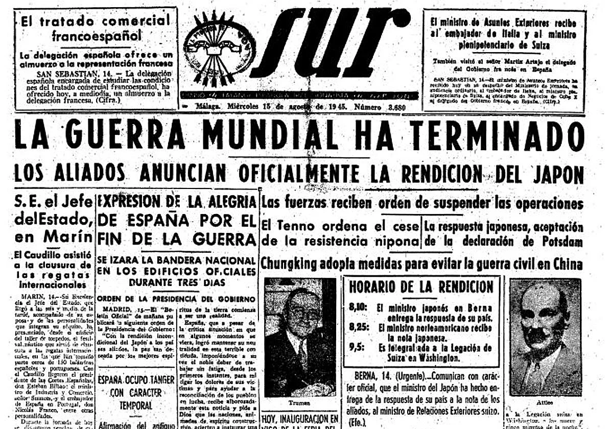 «La Guerra Mundial ha terminado»: así contó SUR la victoria de los aliados y la rendición de Japón