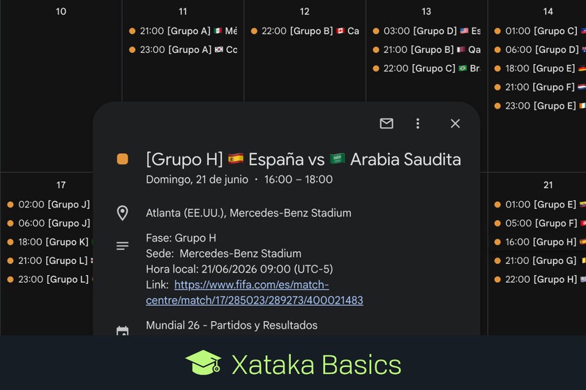 Cómo añadir todos los partidos del mundial directamente en tu calendario