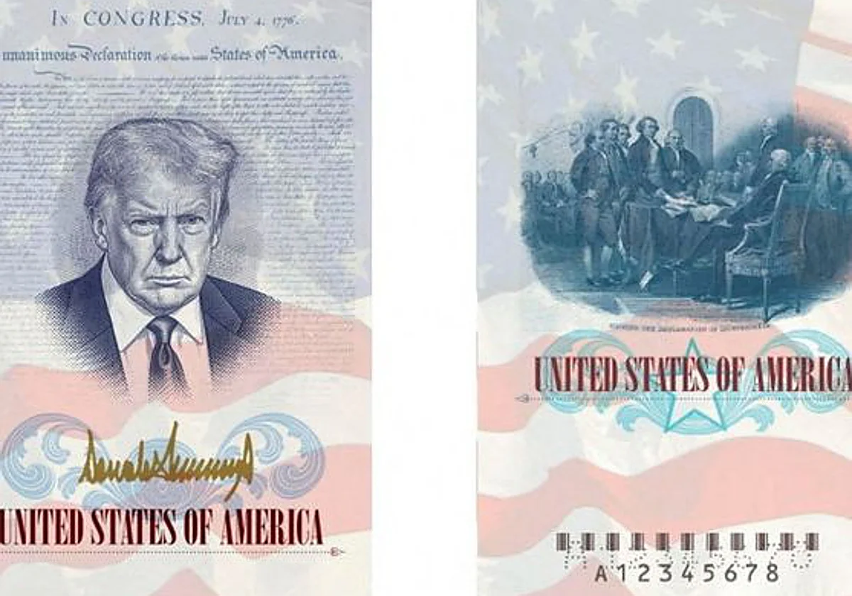 Trump será la imagen del nuevo pasaporte de Estados Unidos