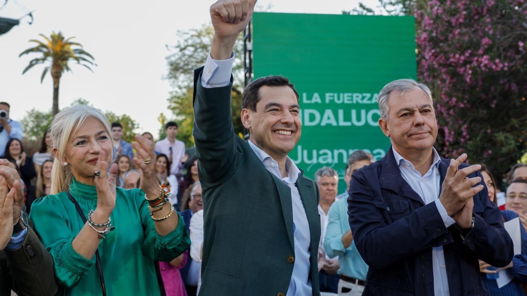 Moreno arranca la campaña apelando a "la Andalucía de hoy": "No tiene nada que ver con la del triste legado del PSOE"