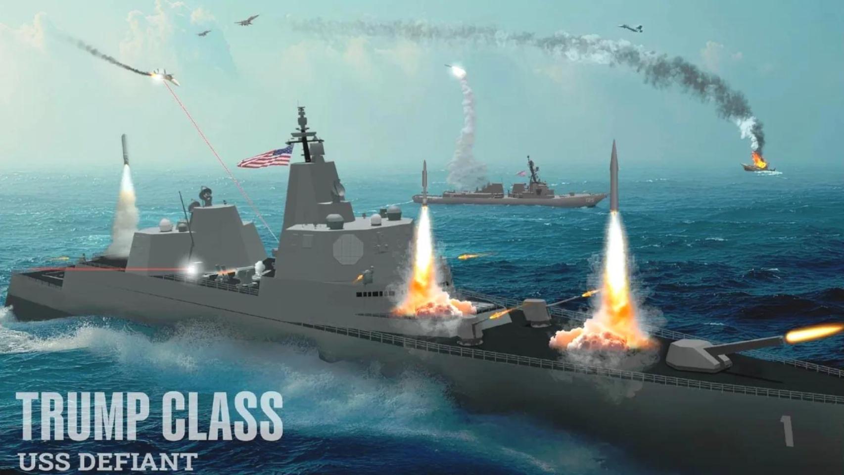El primer acorazado 'clase Trump' de EEUU costará 14.500 millones y estará equipado con misiles nucleares y armas láser