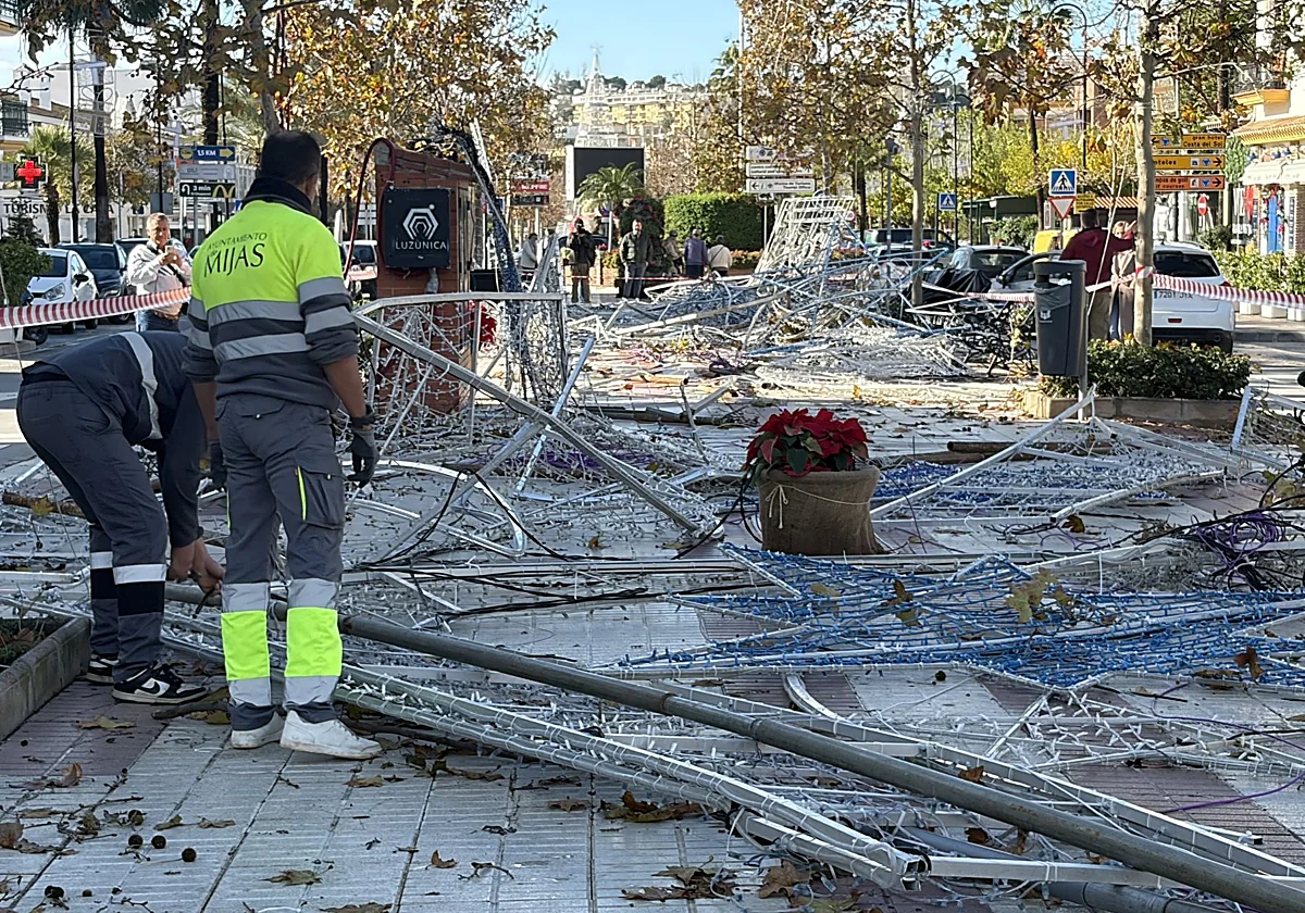 Mijas estima en medio millón de euros los daños causados por la manga marina