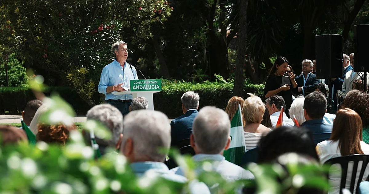 Feijóo blande la corrupción contra Montero y clama por mantener la mayoría absoluta en Andalucía
