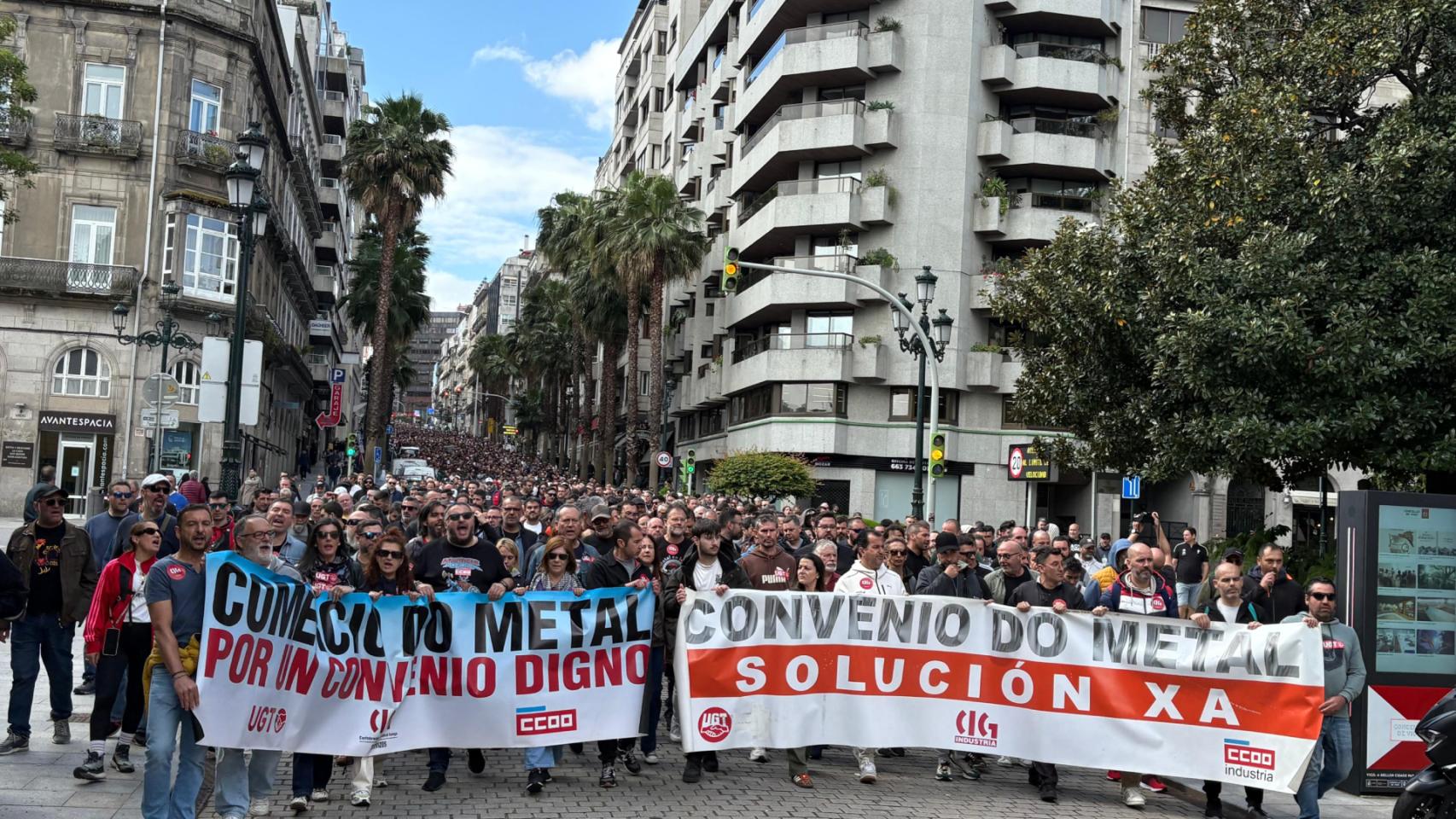 Nueva jornada de huelga de metal en Vigo: miles de trabajadores saldrán a la calle este jueves