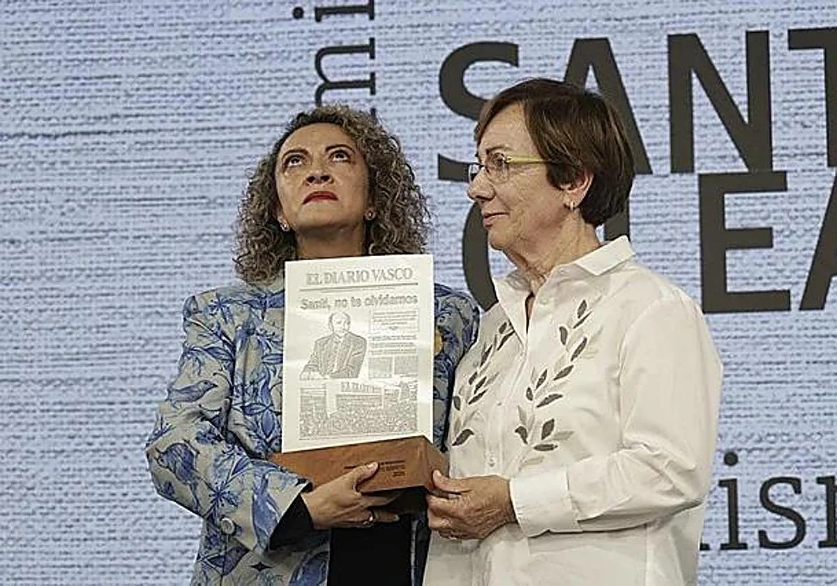 La reconocida periodista colombiana Jineth Bedoya recibe el primer premio Santi Oleaga