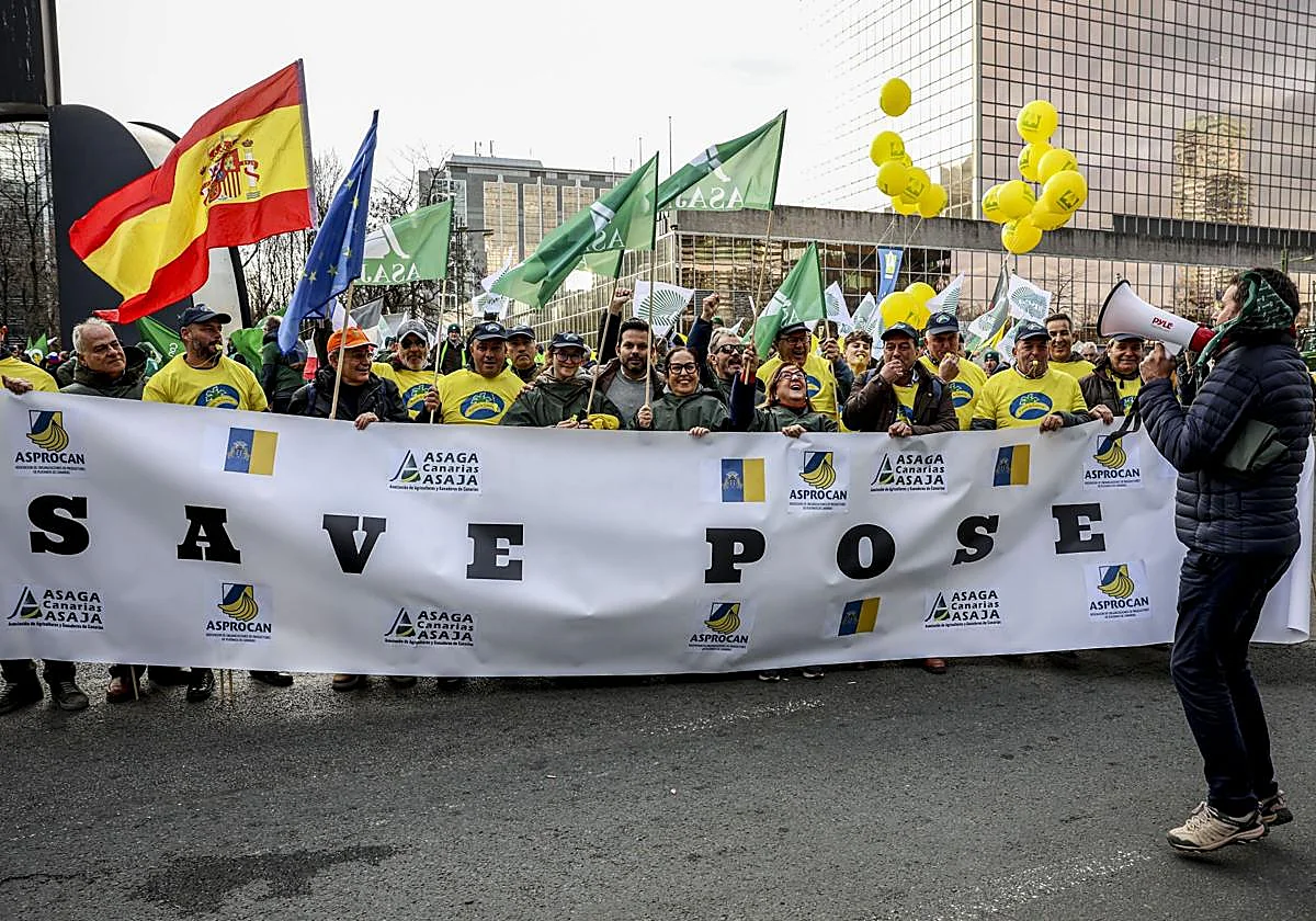 El campo español toma Bruselas contra la nueva PAC y Mercosur