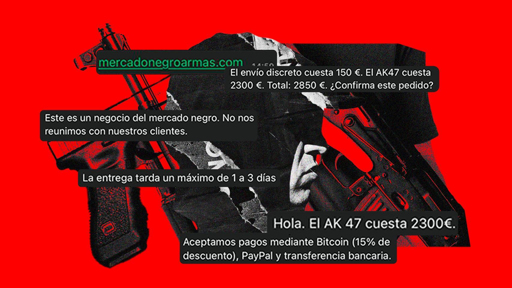 Una Glock a 1.000€ o un AK-47 a 2.300€ y 150€ de envío desde Países Bajos: así llegan a España las armas del mercado negro