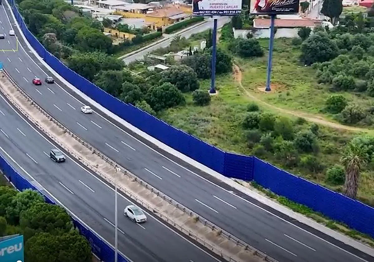 3,3 millones para tres pantallas antirruido en la autovía entre Málaga y Torremolinos