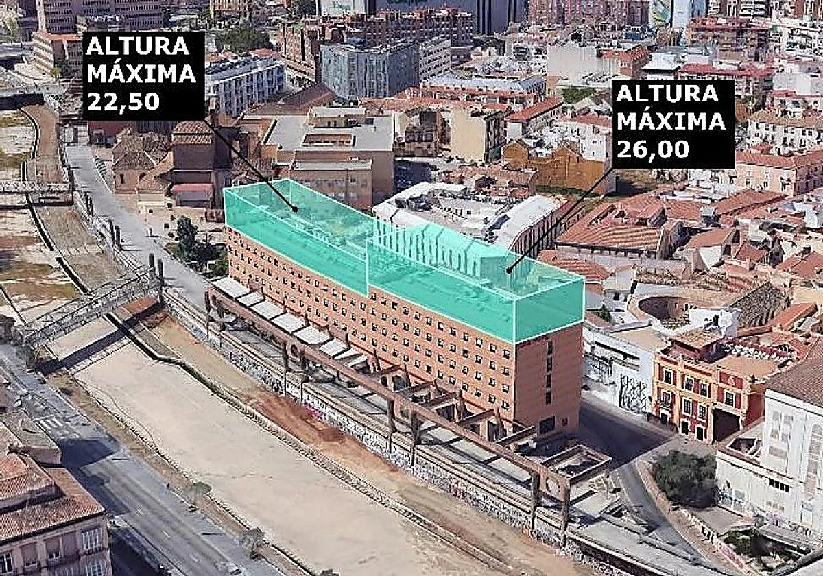 El hotel devorado por las llamas en Málaga tenía previsto subir tres plantas de altura
