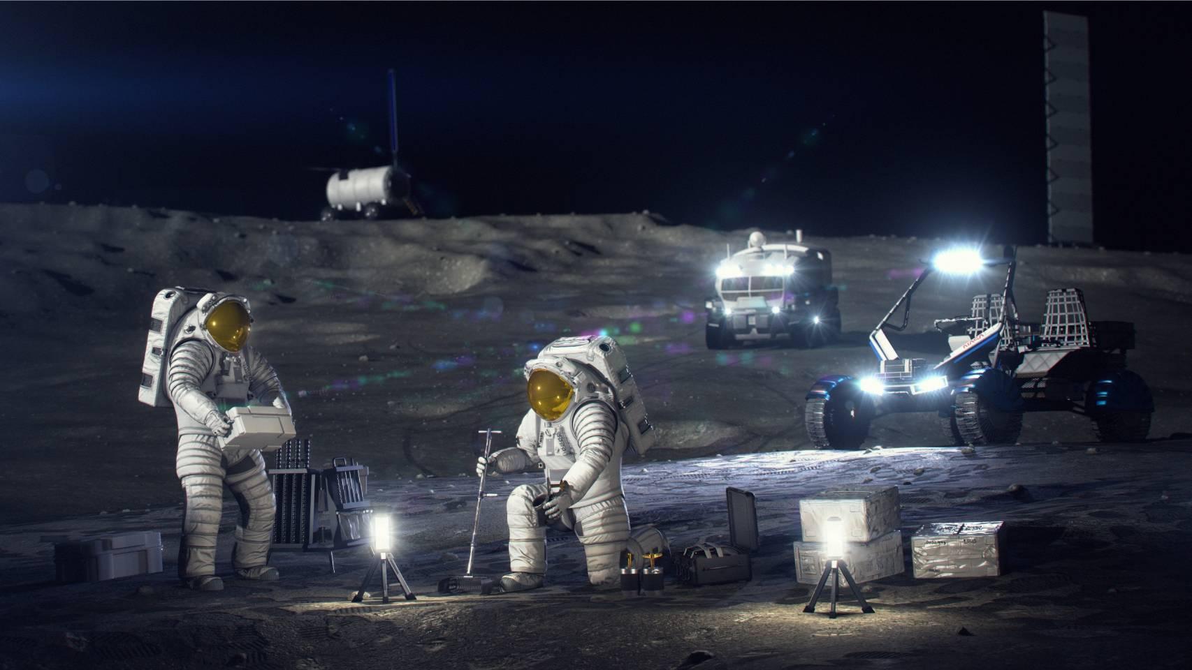 Así será Moon Base, la colonia humana en la Luna de 20.000 millones: de un campamento científico al cohete de Bezos