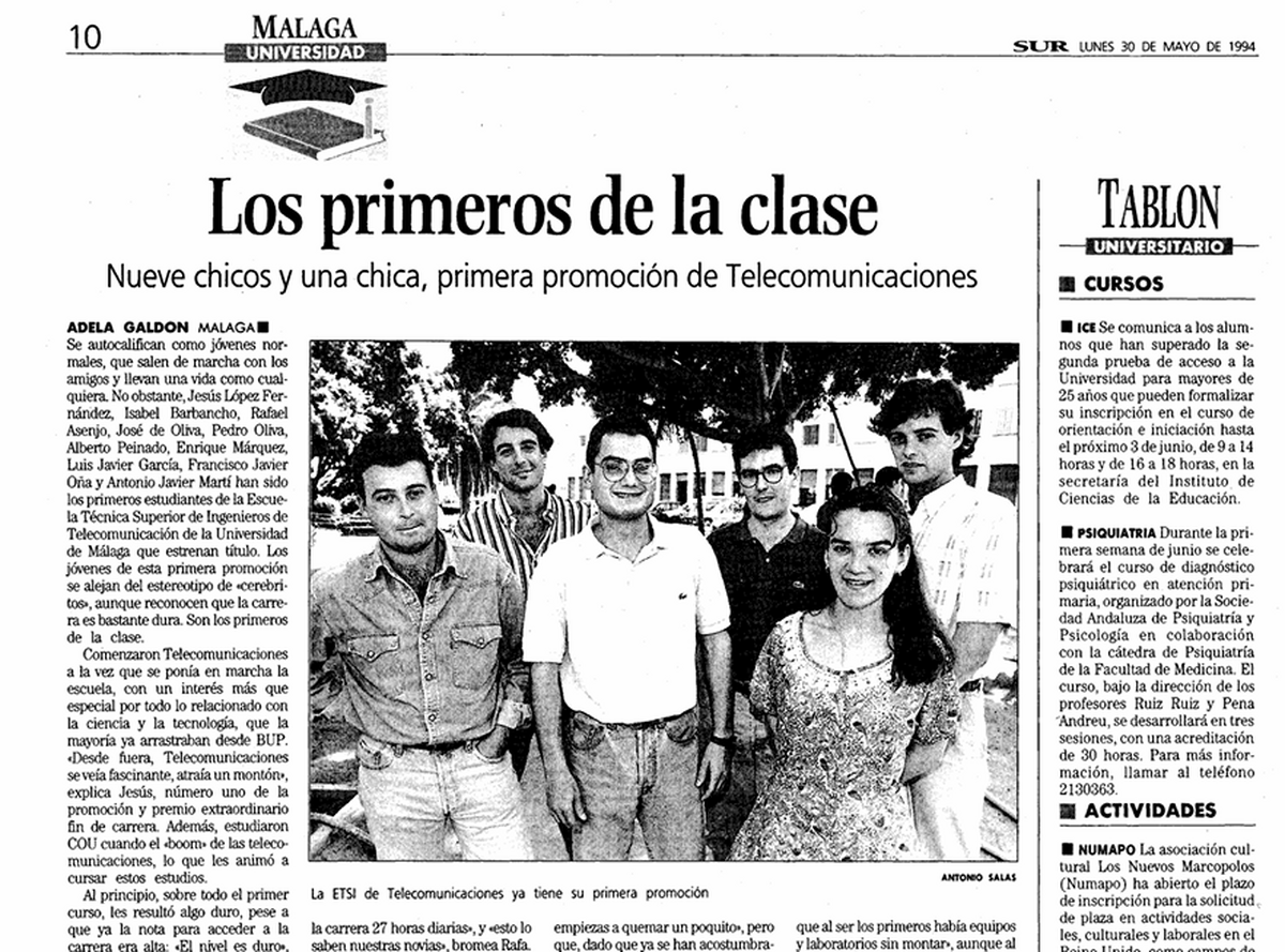 Los primeros 'telecos' de Málaga
