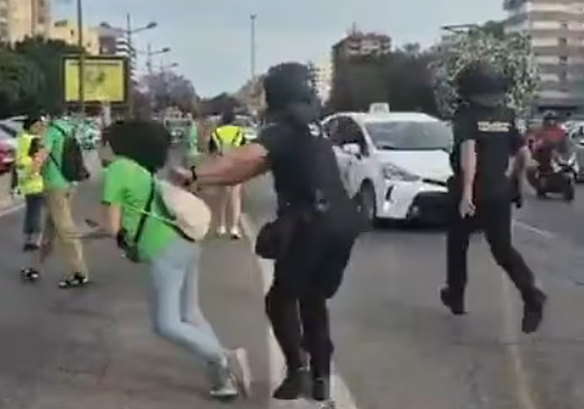 Denuncian una agresión de un policía a una manifestante por la educación pública en Valencia