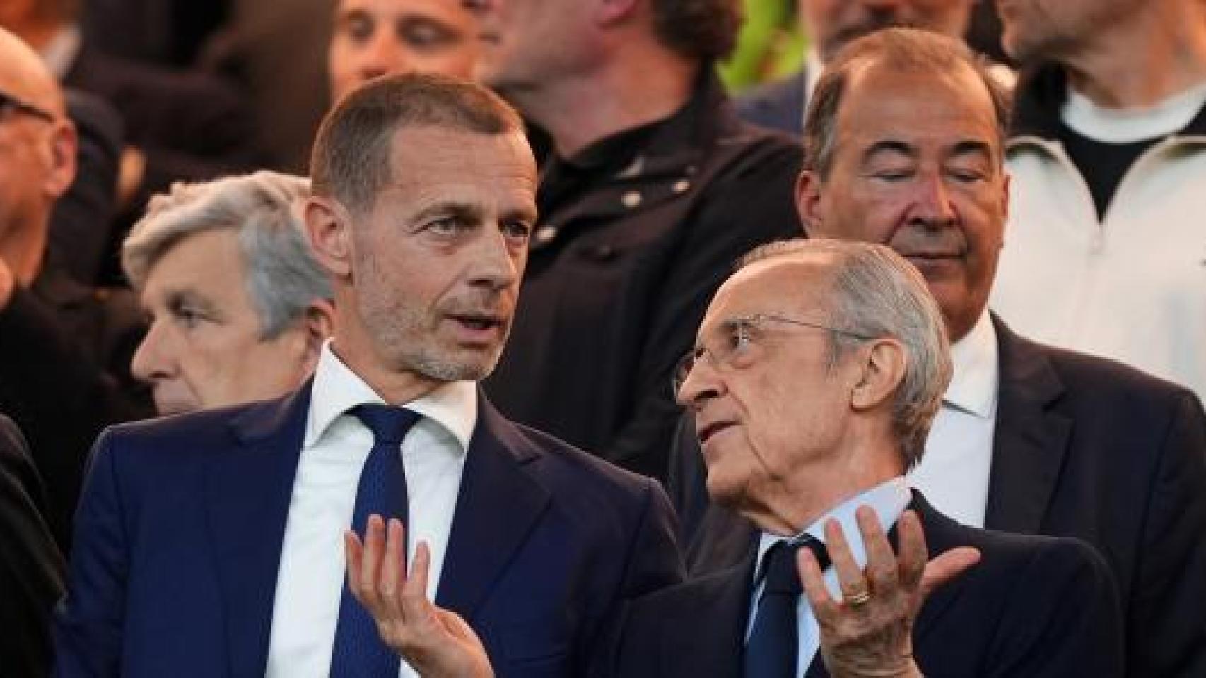 Florentino anunció a Ceferin el inminente envío a la UEFA del dossier con los escándalos arbitrales de la 'era Negreira'