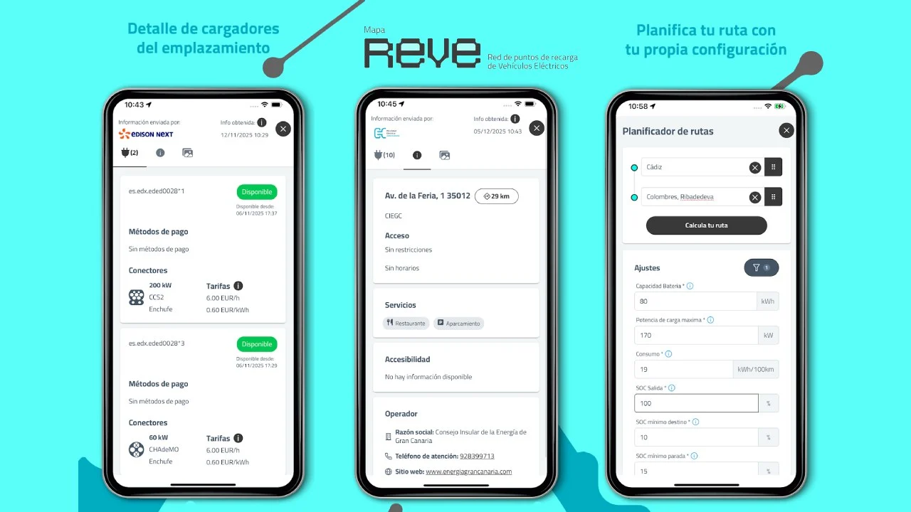 La app de MapaREVE estrena una función clave que hace mucho más fácil viajar en coche eléctrico