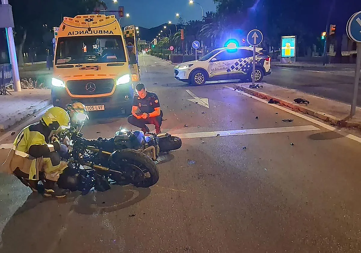 Malaga 112: motorcyclist dies in serious road accident near La Rosaleda stadium