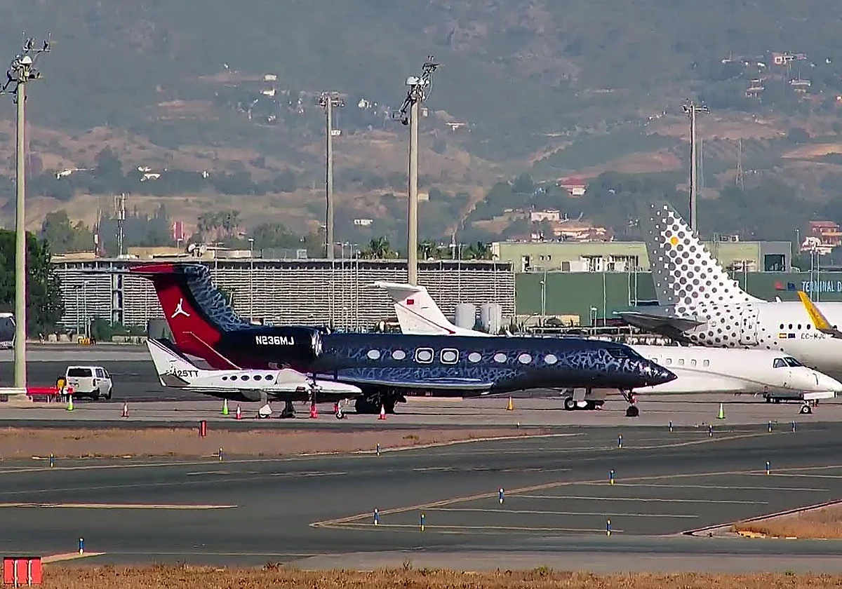 El jet privado de Michael Jordan aterriza en Málaga