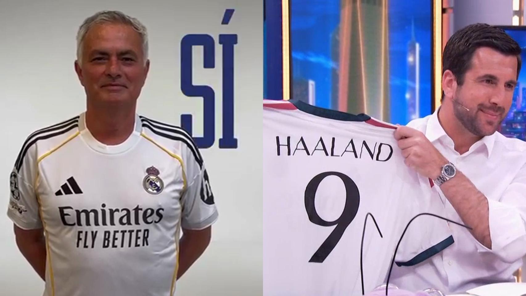 Mourinho da el "sí" a Florentino posando con la camiseta del Real Madrid mientras Riquelme dice tener "fichado" a Haaland