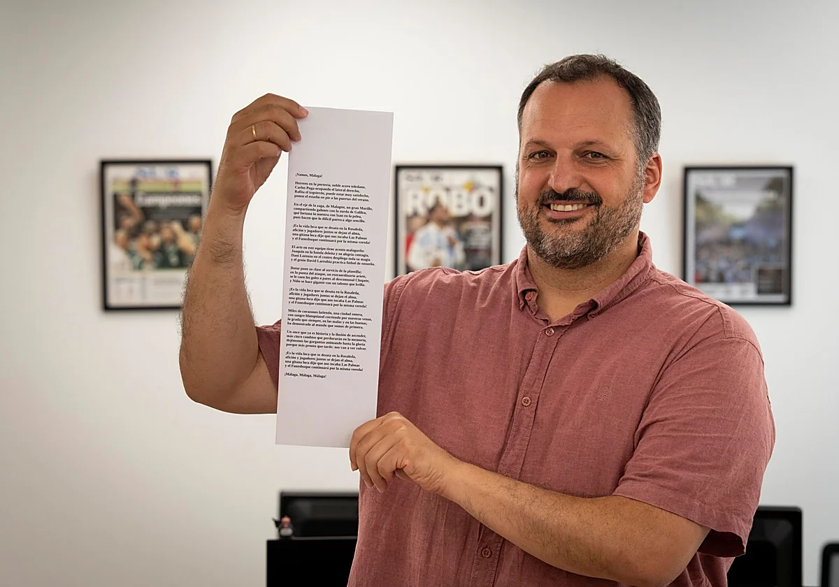 '¡Vamos, Málaga!', el poema de los 'play-off' de un abonado del equipo