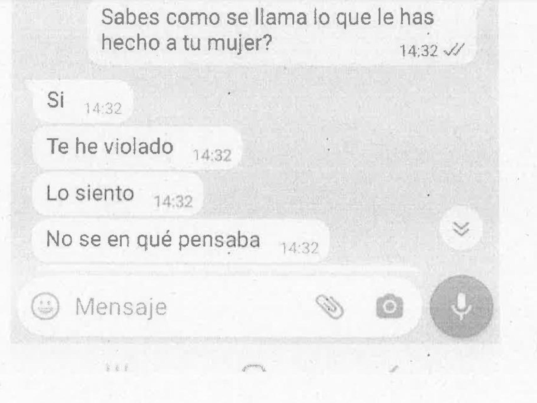 La Audiencia de Murcia absuelve a Wilmer de violar a su mujer porque los WhatsApps de prueba son "un pantallazo"