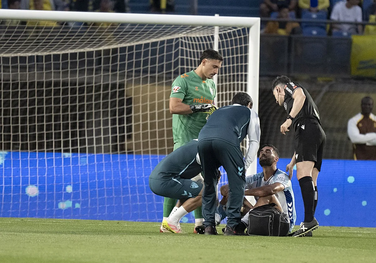 La lesión de Galilea, la única mala noticia para el Málaga en Las Palmas