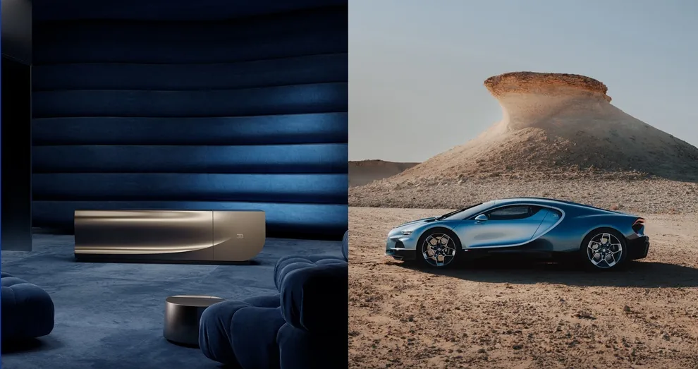 El televisor de 275.000 euros de Bugatti que pasa de escultura silenciosa a pantalla cinematográfica