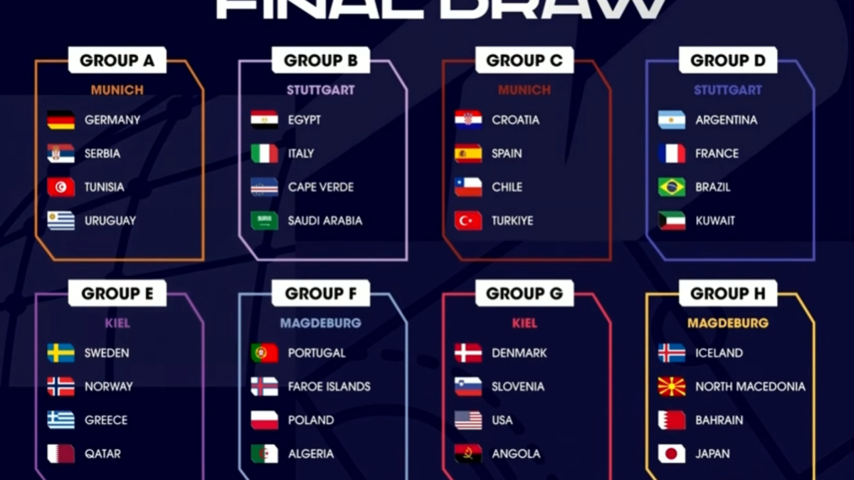 Los 'Hispanos' se medirán con Croacia, Chile y Turquía en la primera fase del Mundial 2027